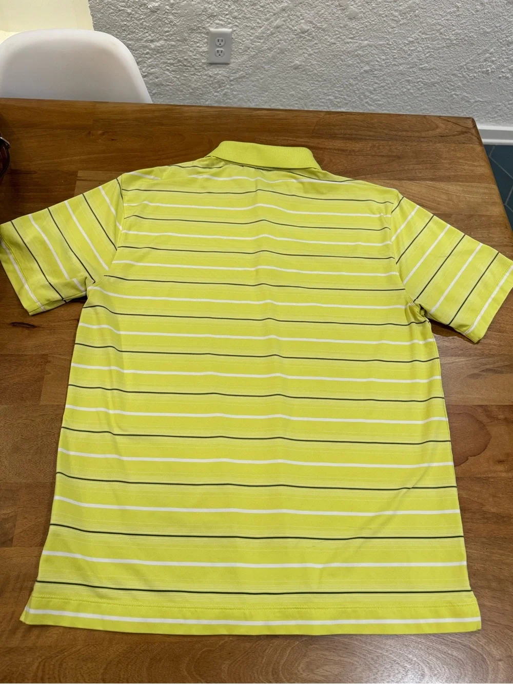 Nike Golf DRI-FIT Yellow Striped Polo Shirt